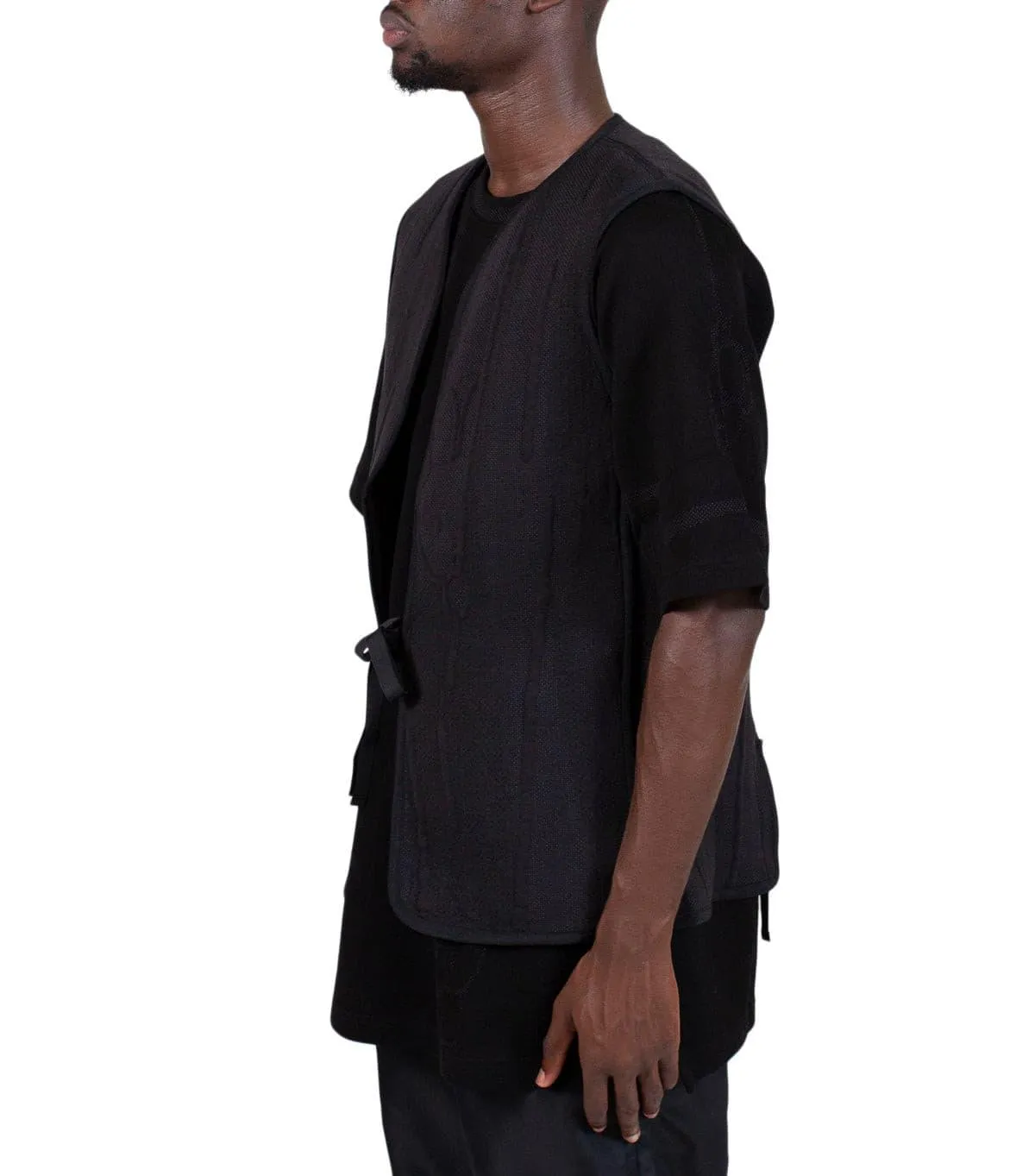 BYBORRE Open Back Vest Black SeamlessPockets Music Mood
