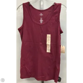 Tank Top By St Johns Bay In Maroon, Size: L Non Iron Fabric Stretch Knit Material