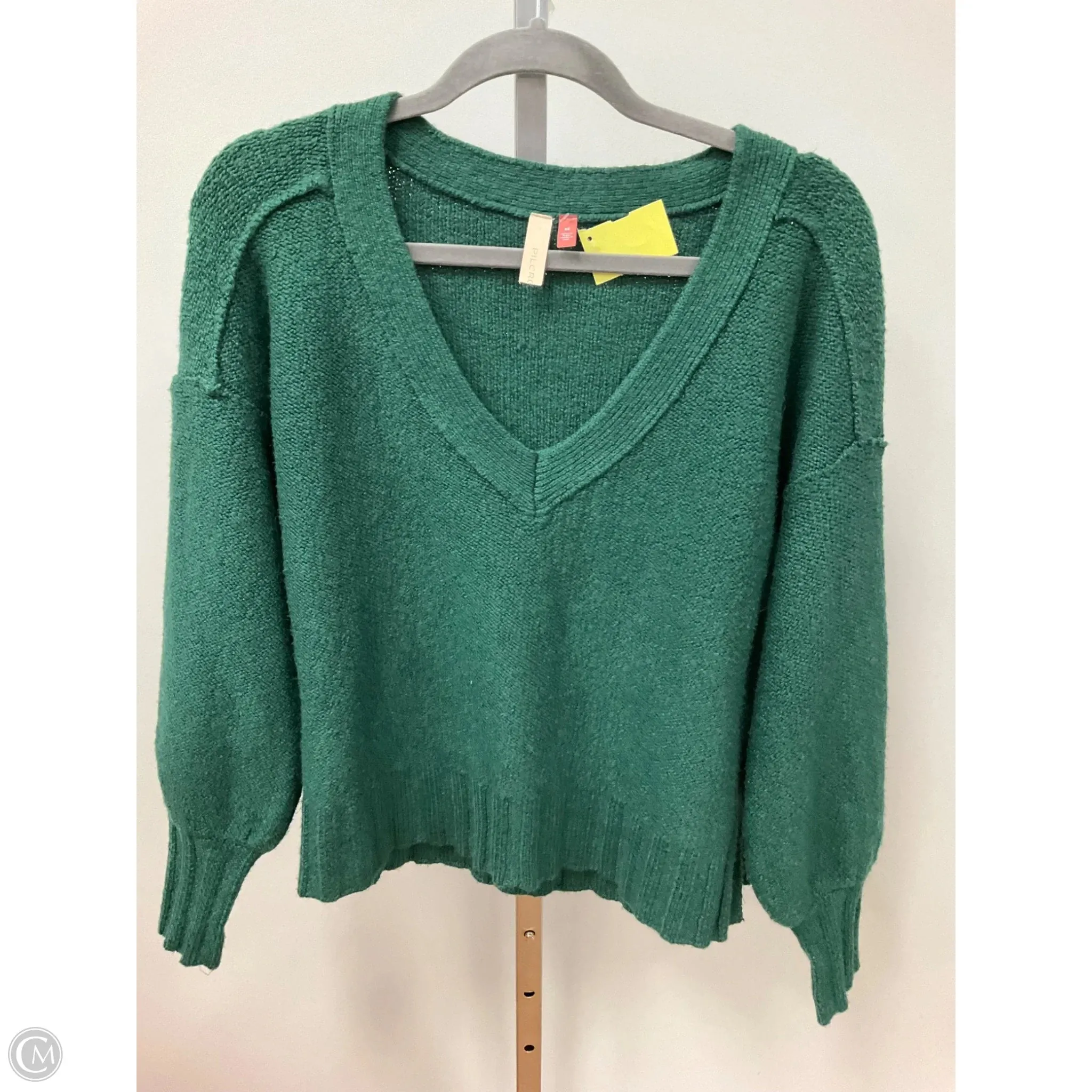 LowProfile Zipper FeatherlightConstruction Sweater By Pilcro In Green, Size: Xs