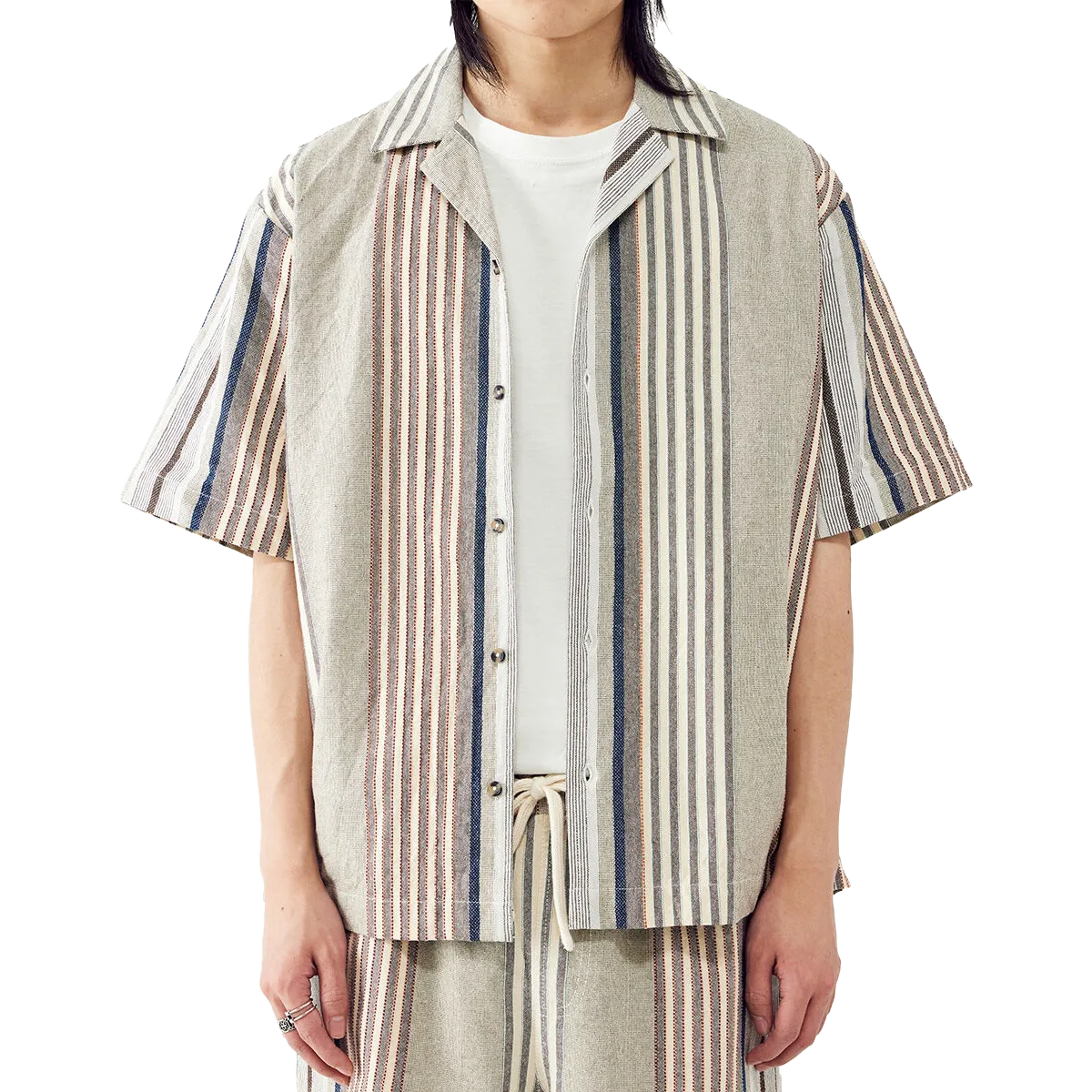 Hotel Style Men's Stripe Revere Shirt