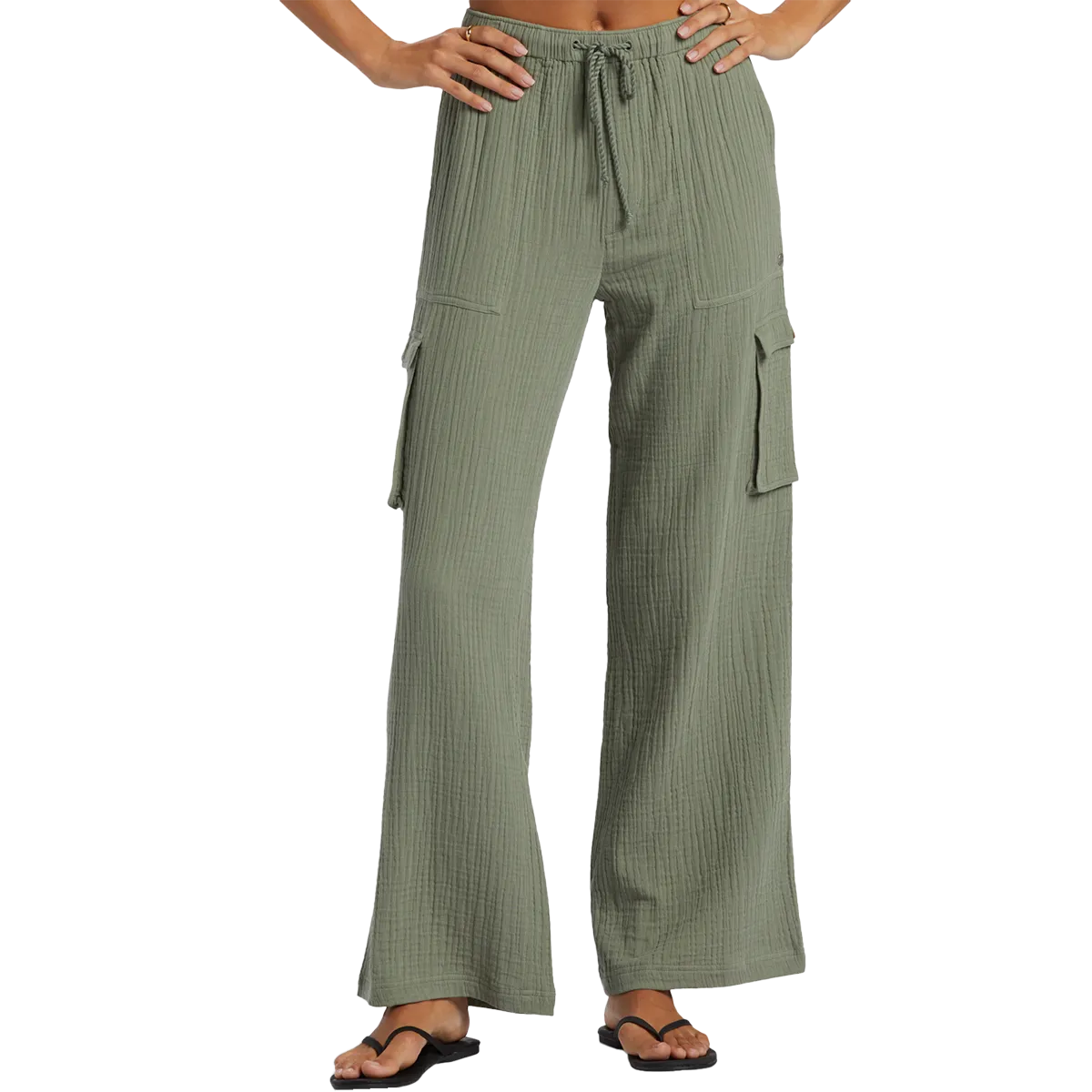 Women's Precious Cargo Beach Solid Pants Road Look