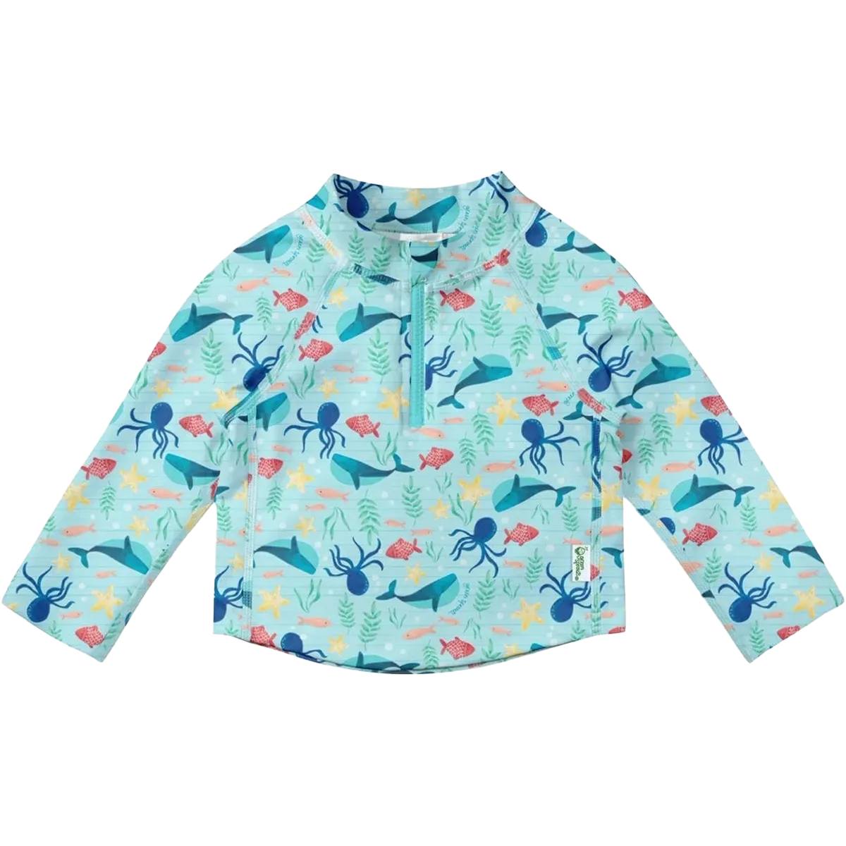 Design Edge Glitter Fit Youth Zip Rashguard