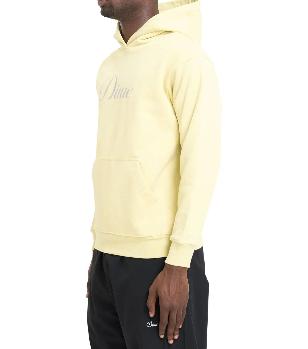 Pure Linen Blend Nordic Light Dime Cursive Hoodie Cream