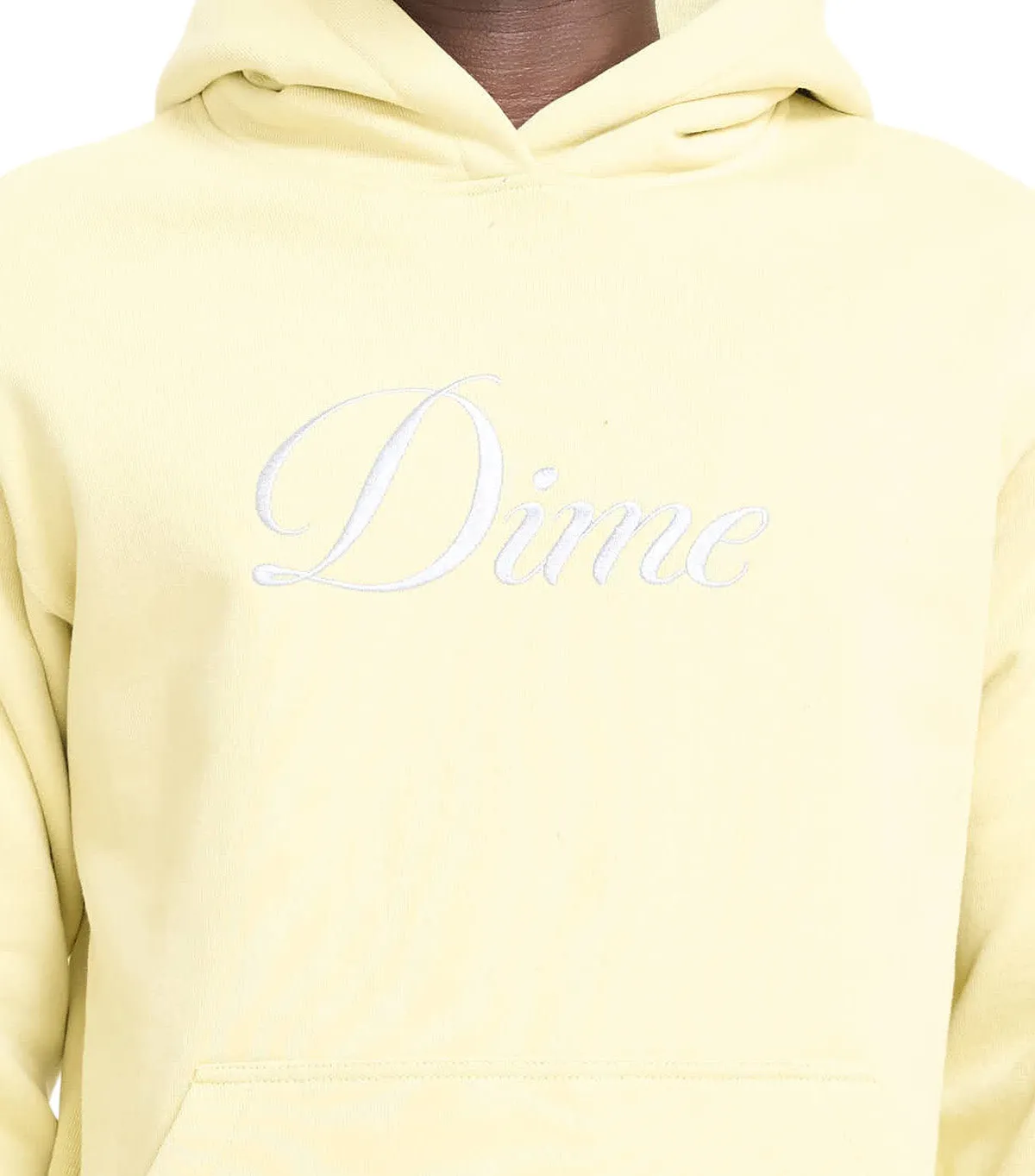 Recycled Fit Dime Cursive Hoodie Cream