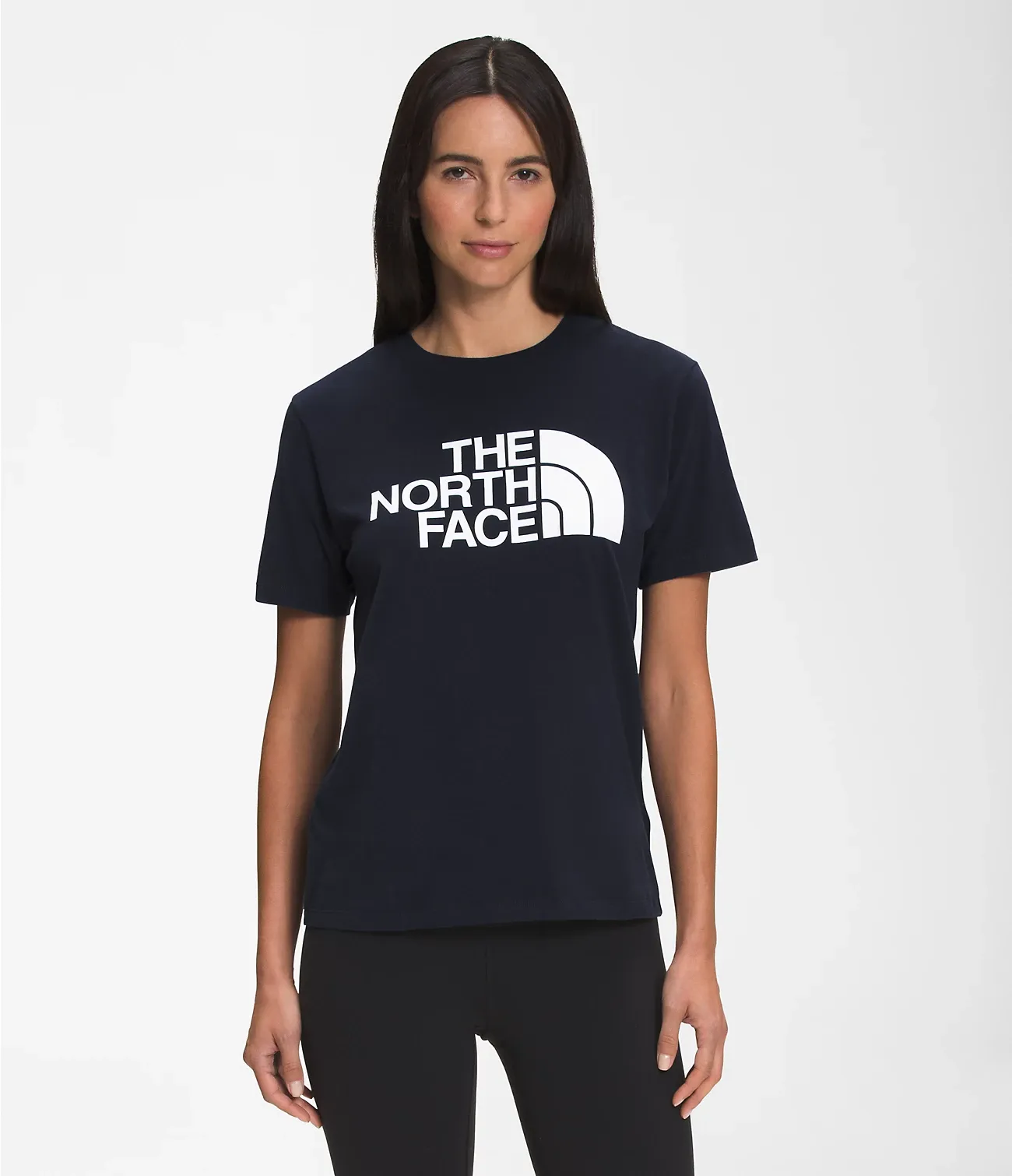 The North Face 2022 Women's Short Sleeve Half Dome Cotton Tee Shirt Loose Thread Spirit Glow