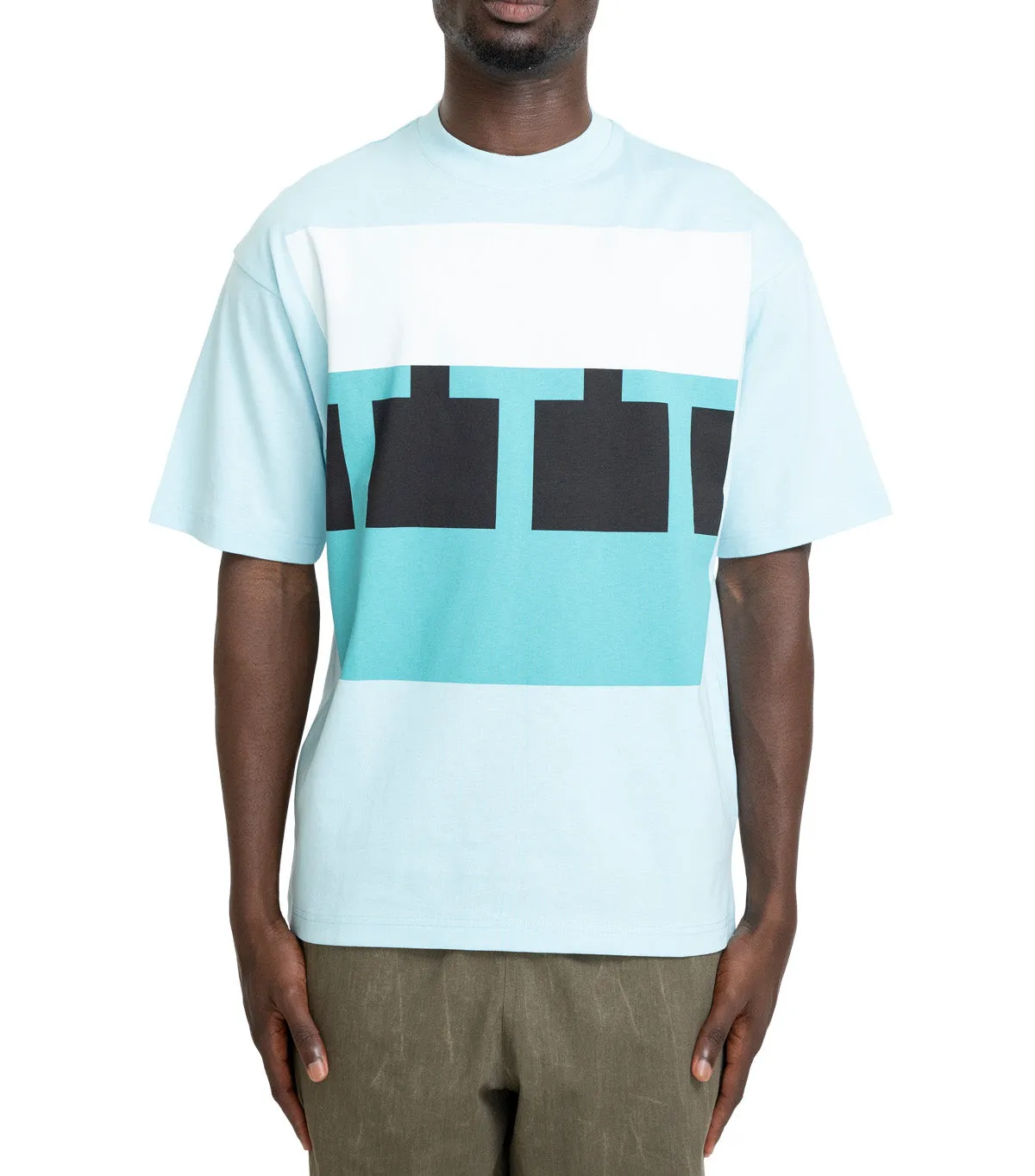The Trilogy Tapes Block T-Shirt Blue hypoallergenic material Snow Ready