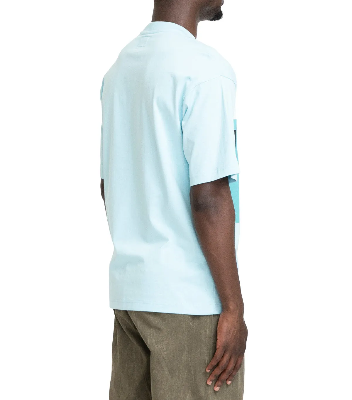 The Trilogy Tapes Block T-Shirt Blue Dance Light DoubleLayered