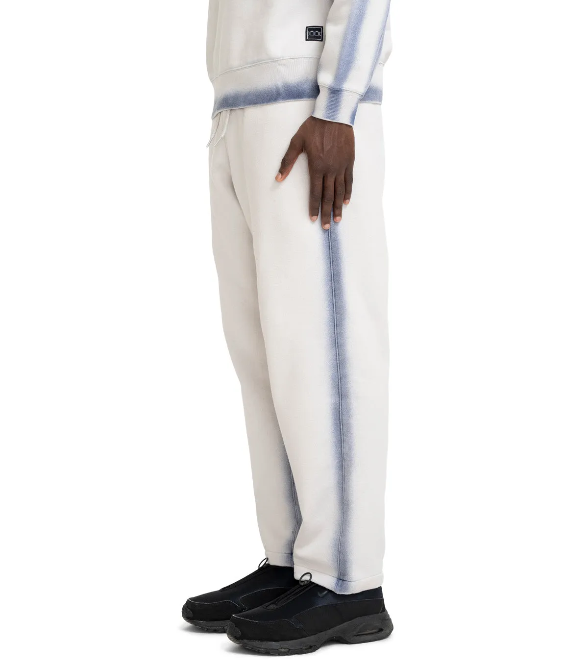 The Trilogy Tapes Overdye Open Hem Jogger Grey Blue Durable Stitching