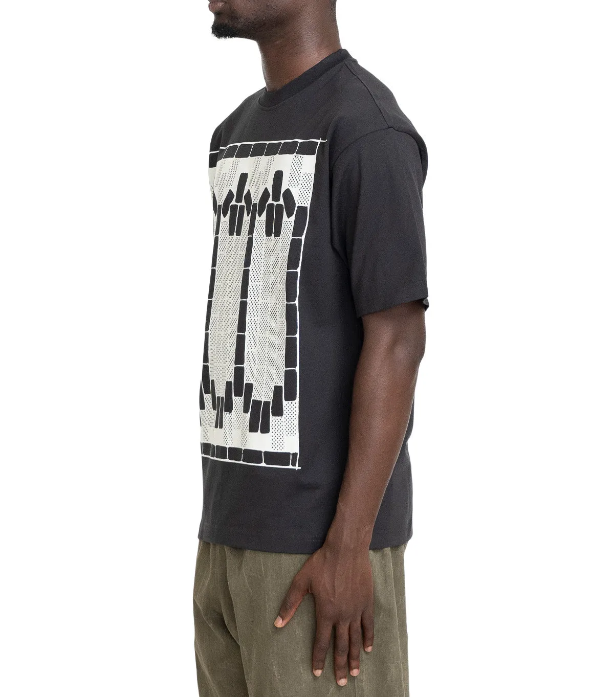 Breathable Stretch Fabric The Trilogy Tapes Tetris Teeth T-Shirt Glow In The Dark Black