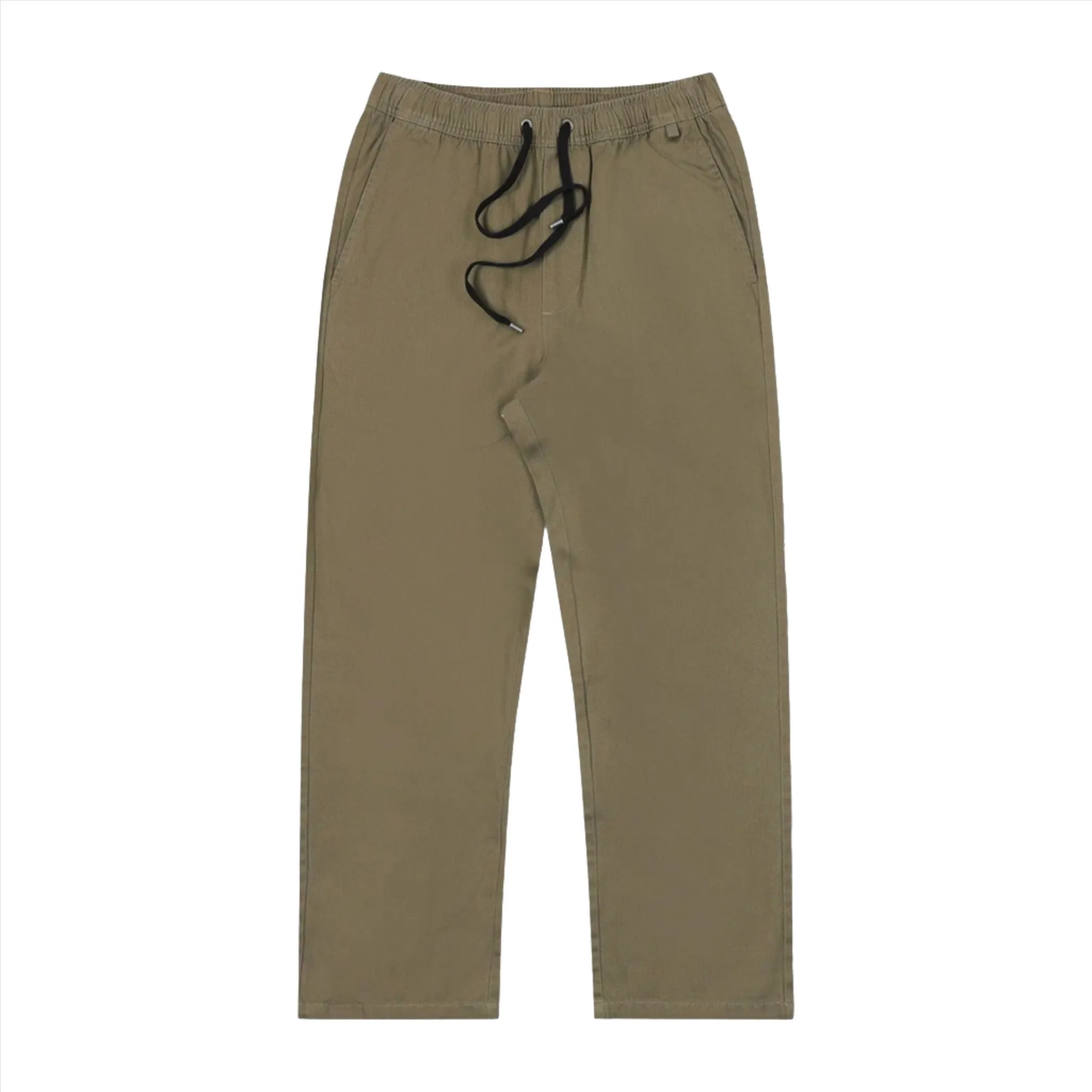 Former Prayer Herringbone Pant Army Cropped Elasticated Waist