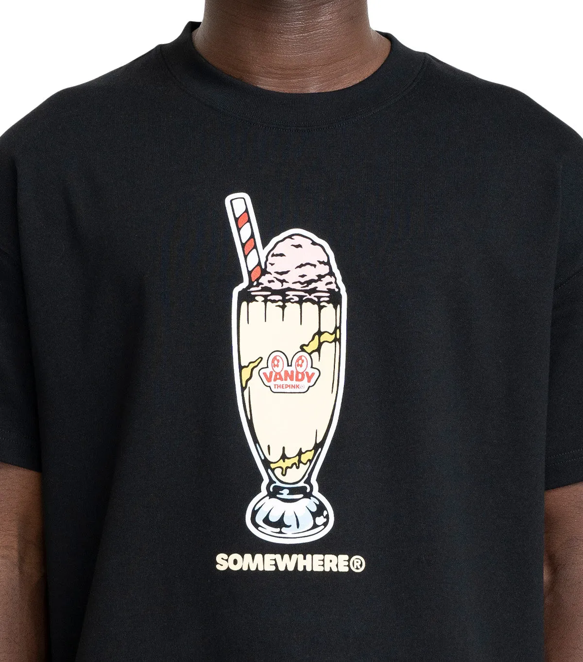 NoRubEdging SOMEWHERE x Vandythepink T-Shirt Black
