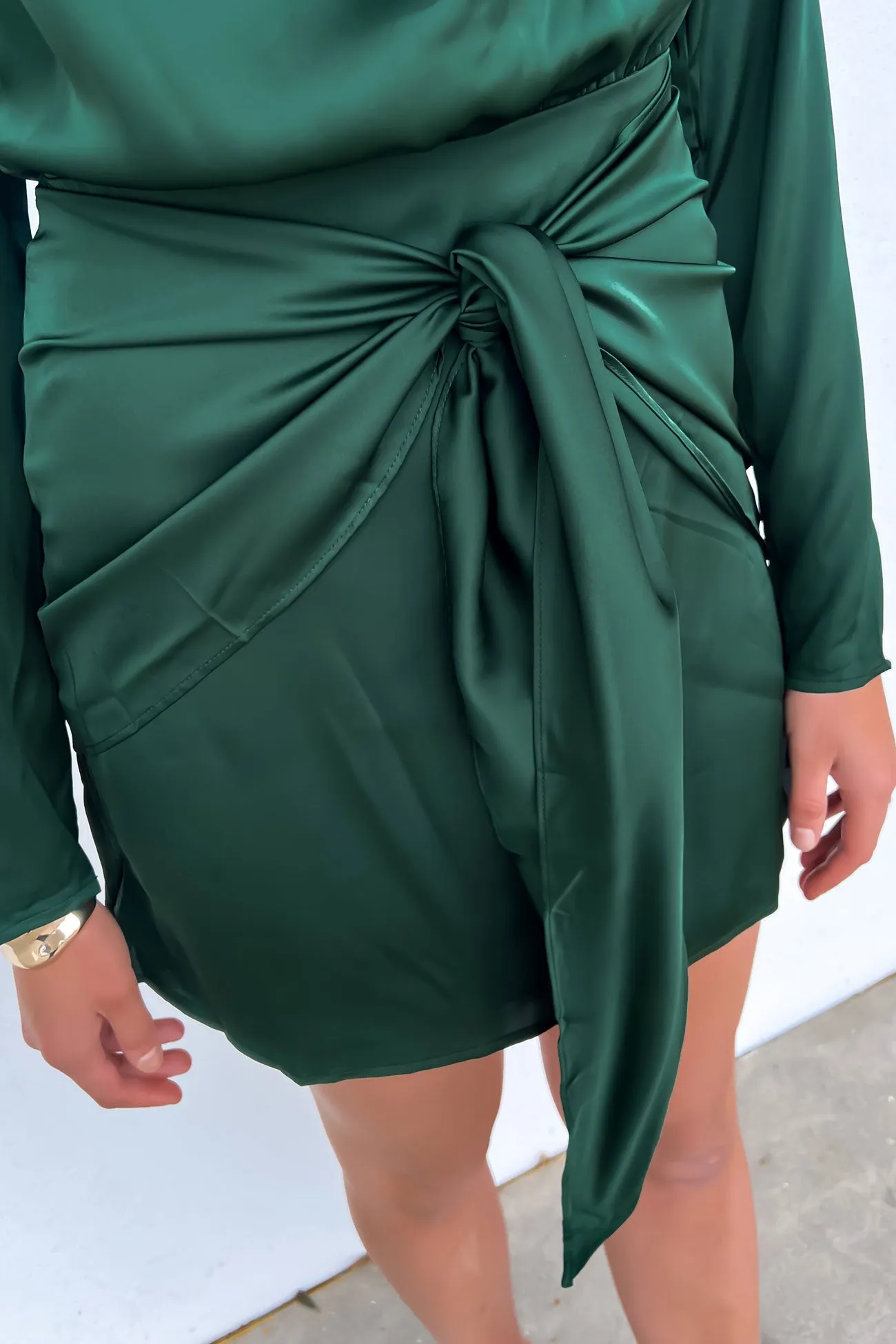 Chic Layers Dinah Mini Dress Emerald