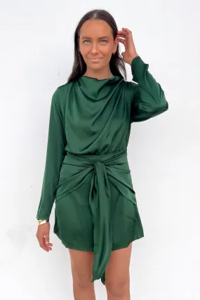 Dinah Mini Dress Emerald Vibrant Look Vibrant color