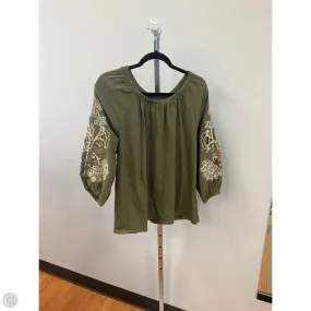 Top 3/4 Sleeve By Talbots In Green, Size: 2x Buttery Soft Feel GarmentDyed