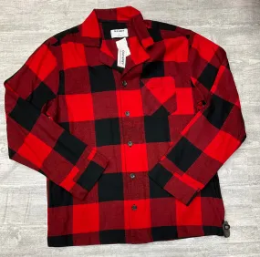 Contrast Stitch Detail QuickPackFoldableDesign Top Long Sleeve Basic By Old Navy In Plaid Pattern, Size: M