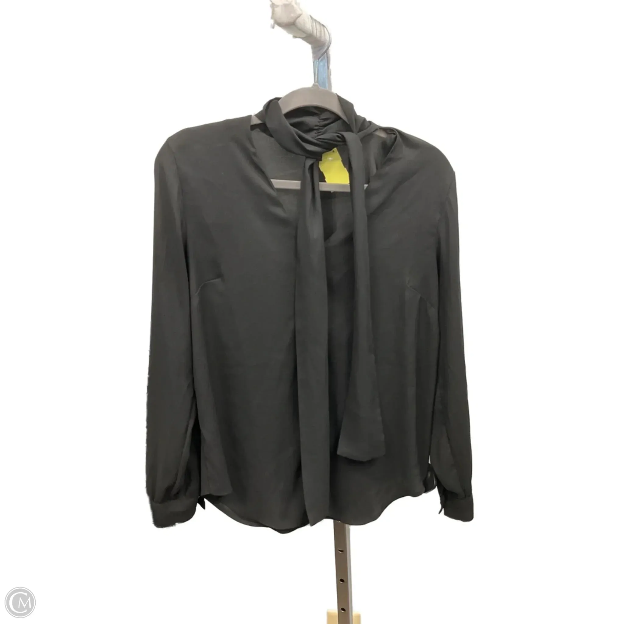 Foldable Cuff Design AbrasionResistant Fabric Top Long Sleeve By Ann Taylor In Black, Size: S