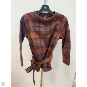 Fairy Mood Top Long Sleeve By Ann Taylor In Plaid Pattern, Size: Mp