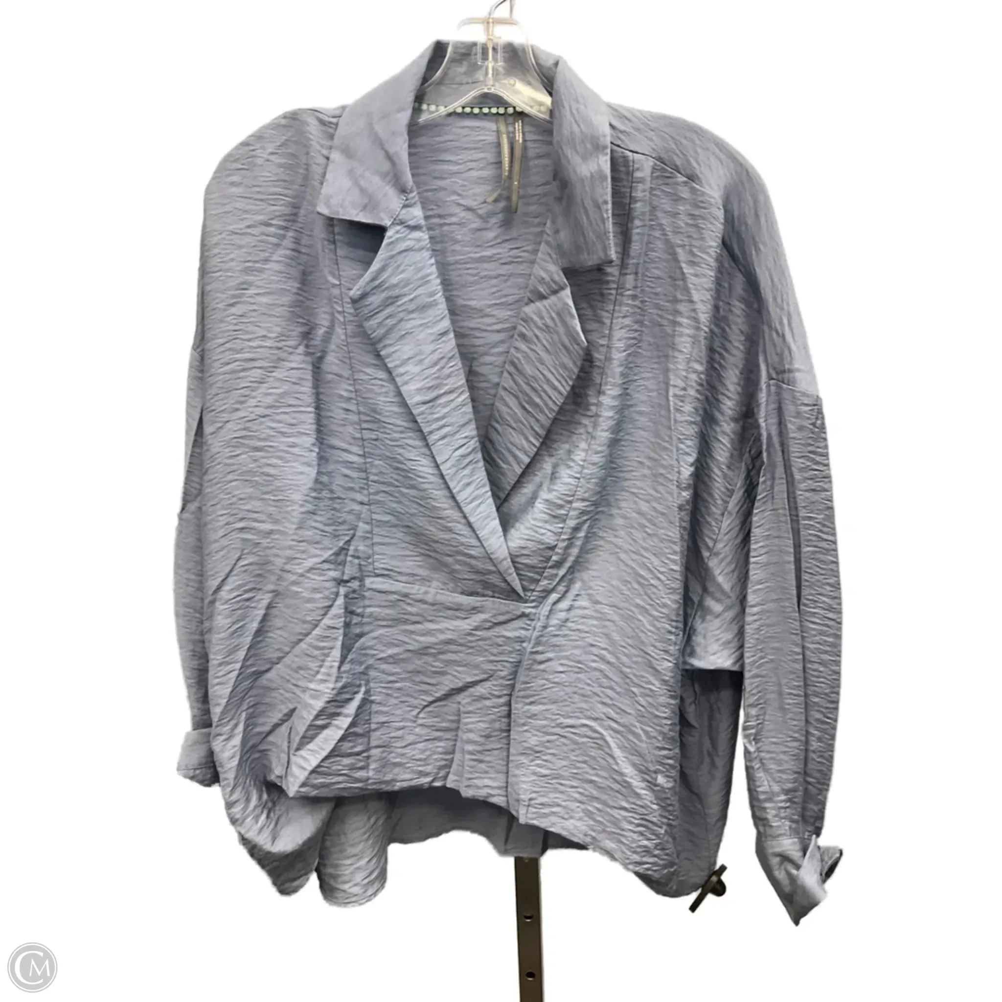 Top Long Sleeve By Anthropologie In Blue, Size: S FrictionReducing Weighted Hem Trim