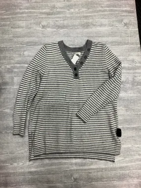WideNeckline Top Long Sleeve By Anthropologie In Striped Pattern, Size: M