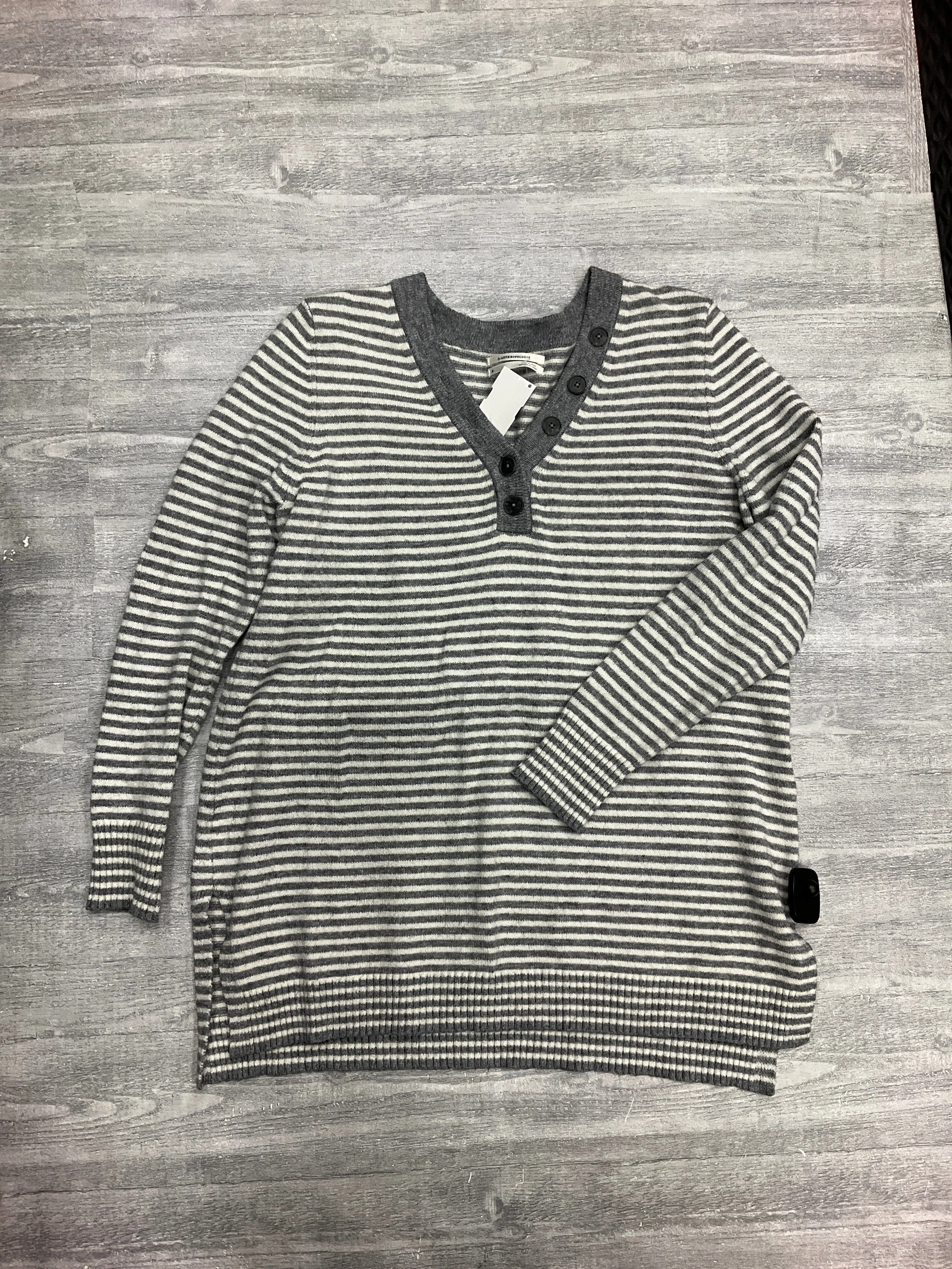 Top Long Sleeve By Anthropologie In Striped Pattern, Size: M Translucent Soul