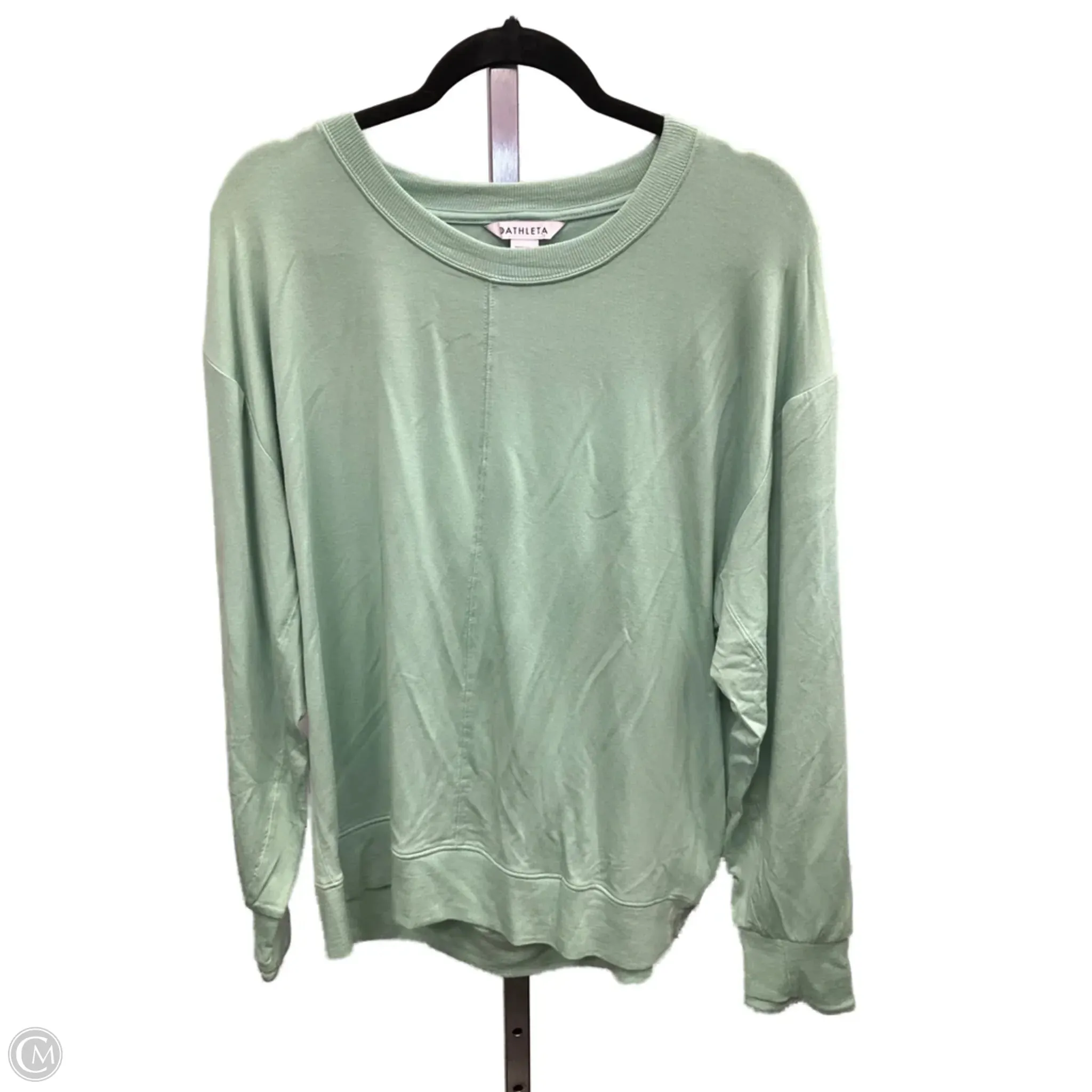 Top Long Sleeve By Athleta In Green, Size: L Lightweight Material