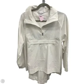 Top Long Sleeve By Athleta In White, Size: S Two Tone Weave EthicallySourcedMaterial