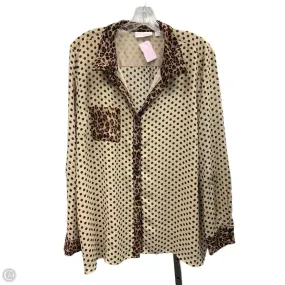 Top Long Sleeve By Belle By Kim Gravel In Animal Print, Size: Xl Low Impact Manufacturing