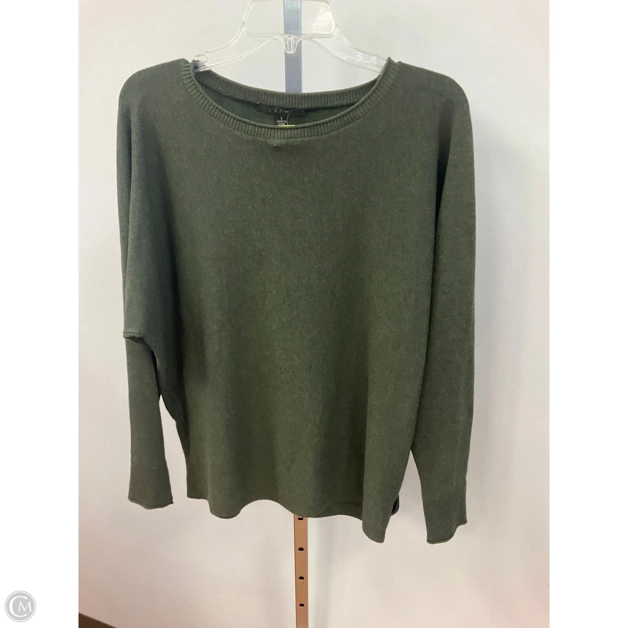 Top Long Sleeve By Cyrus Knits In Green, Size: L OdorControlClothing