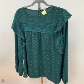 AntiSnagTechnology AntiBacterialTextile Top Long Sleeve By FASHION In Green, Size: Xl