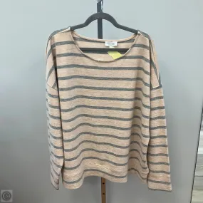 Zero Waste Senior Ease Top Long Sleeve By Haven In Striped Pattern, Size: Xxl