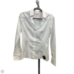 Top Long Sleeve By Hugo Boss In White, Size: 6 Eco Friendly Fabric