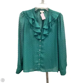 Top Long Sleeve By J. Crew In Green, Size: M Oversized Fit