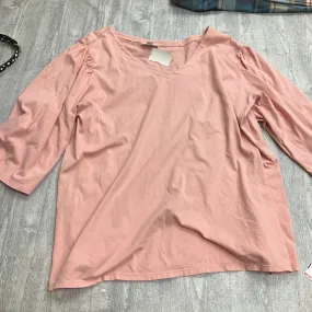 DurableBlend Water Repellent Coating Top Long Sleeve By J. Jill In Pink, Size: Xl