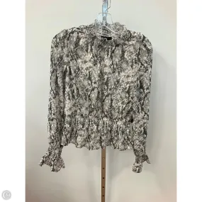 Top Long Sleeve By Japna In Snakeskin Print, Size: M Scandi Clean Baby Soft