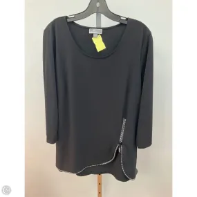 Top Long Sleeve By Jm Collections In Black, Size: L WaterRepellent Focus Fit
