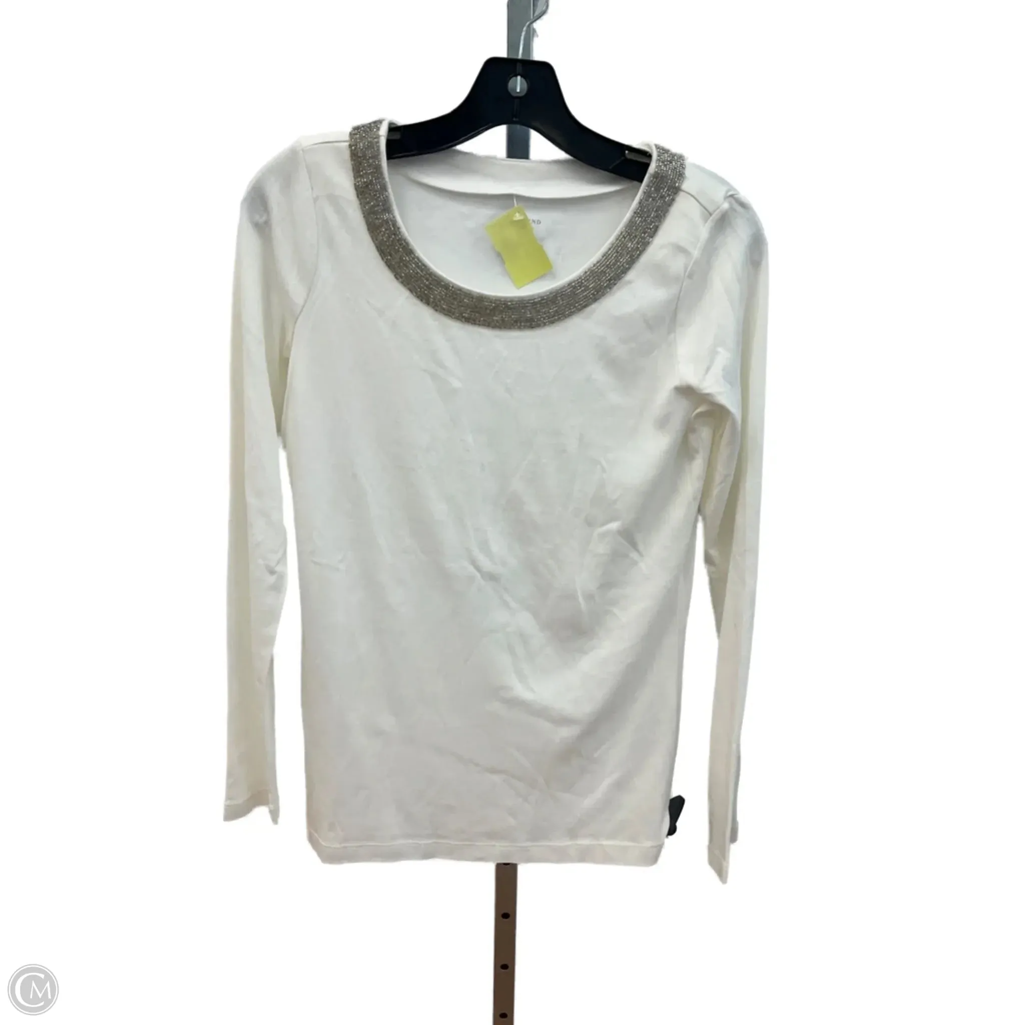 Top Long Sleeve By Lands End In Cream, Size: Xs Sky Mood