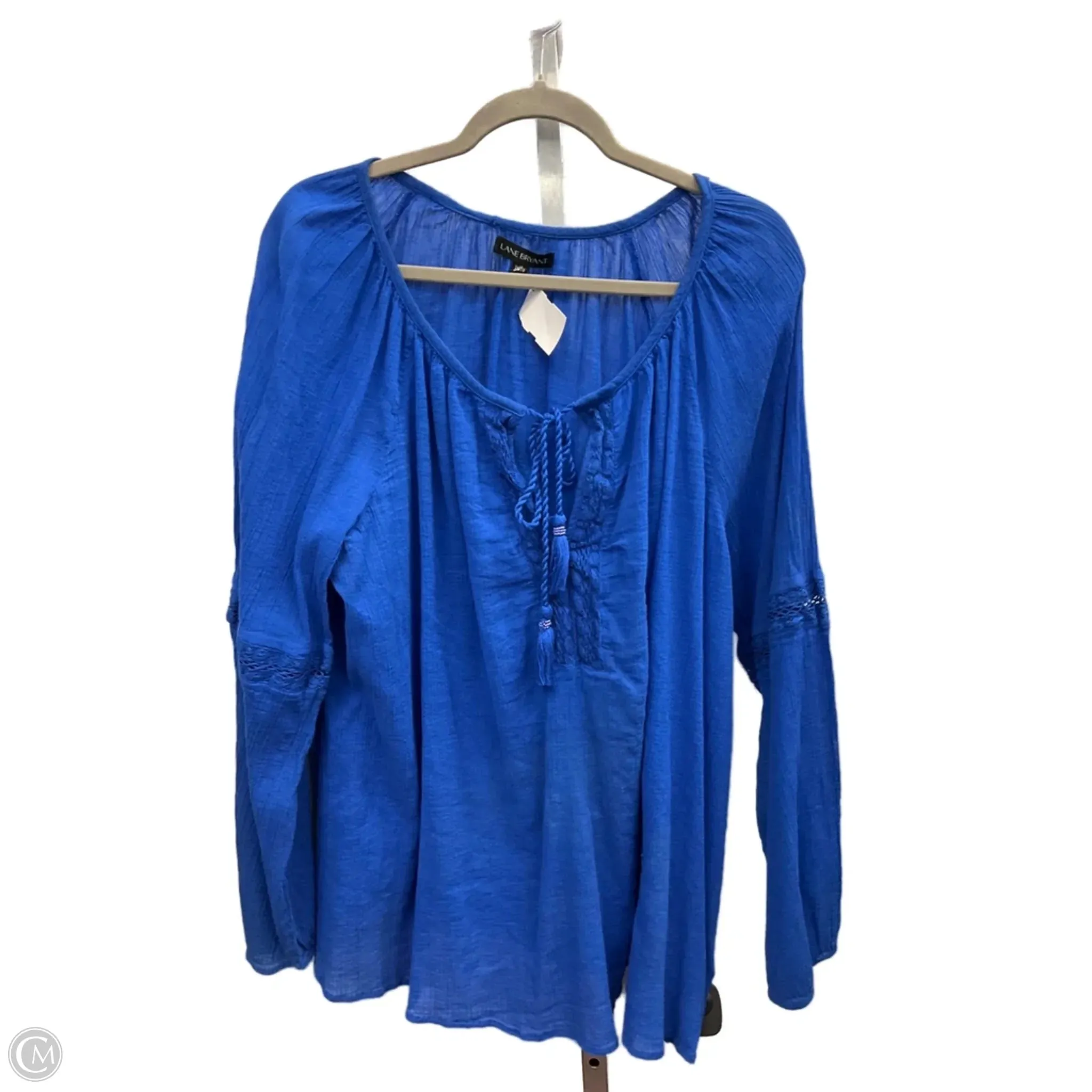 Luxury Touch Top Long Sleeve By Lane Bryant In Blue, Size: 26