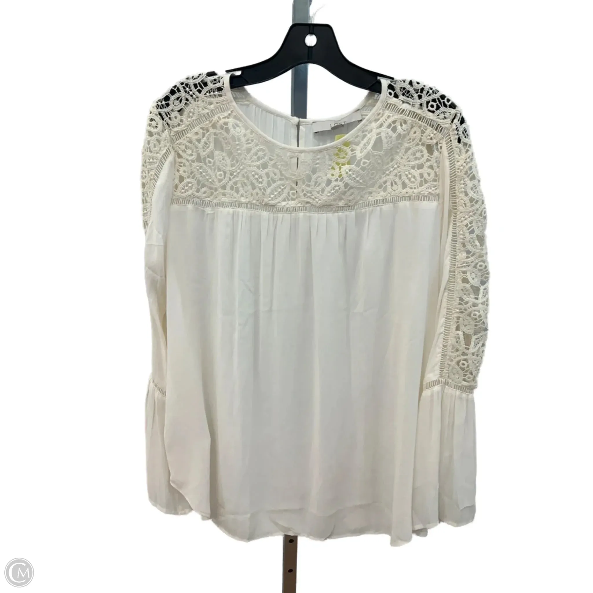 Polish Tone Top Long Sleeve By Loft In Cream, Size: M