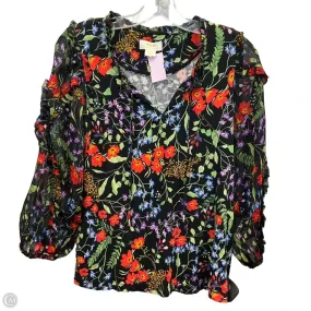 Top Long Sleeve By Maeve In Floral Print, Size: Xs BondedHemline Recycled Polyester Blend