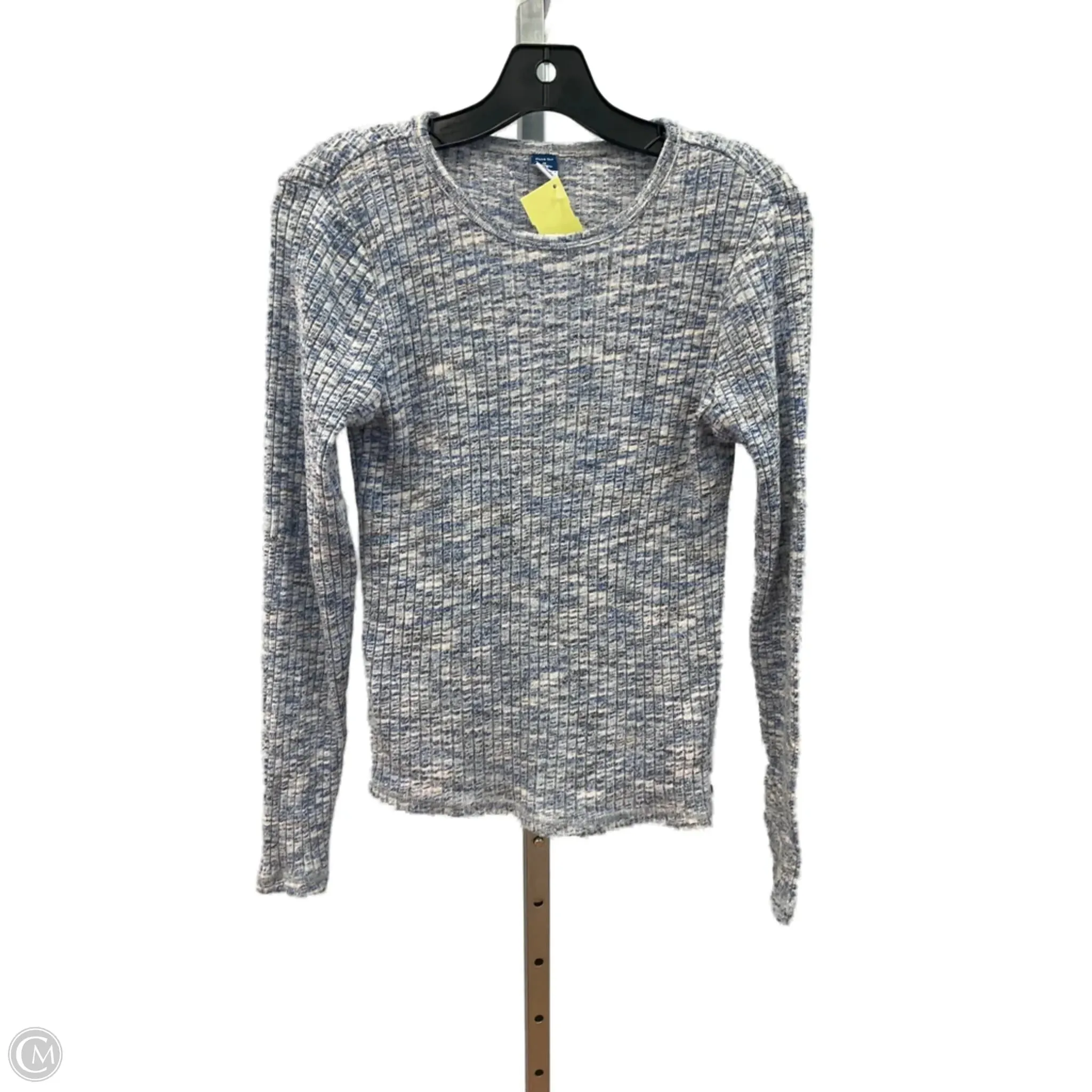 Top Long Sleeve By Old Navy In Blue & White, Size: M Moon Beam Cyber Core