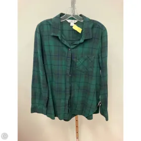 Top Long Sleeve By Old Navy In Plaid Pattern, Size: L Next Core Frost Glow