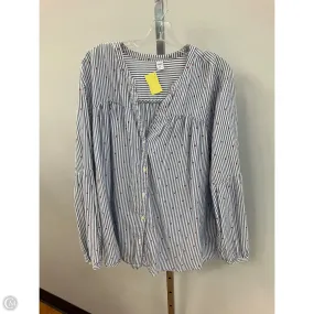 Antibacterial Finish Top Long Sleeve By Old Navy In Striped Pattern, Size: Xxl