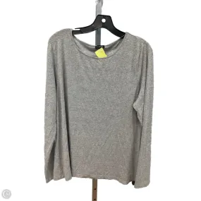 Top Long Sleeve By Talbots In Grey, Size: Xl OdorResistant Fabric