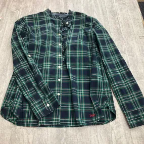 Versatile Layering Piece Non Restrictive Armhole Cut Top Long Sleeve By Talbots In Plaid Pattern, Size: 12p