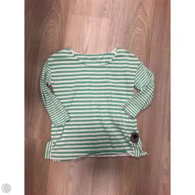 Non Iron Fabric Top Long Sleeve By Talbots In Striped Pattern, Size: Sp