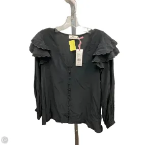 ReinforcedStitching SustainableBlend Top Long Sleeve By Vineyard Vines In Black, Size: Xs