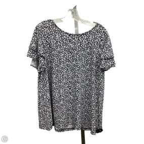 Non Restrictive Mobility Top Short Sleeve By Adrianna Papell In Floral Print, Size: 2x
