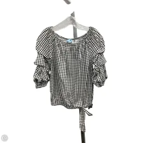 Cozy Wear Top Short Sleeve By Cece In Checkered Pattern, Size: S