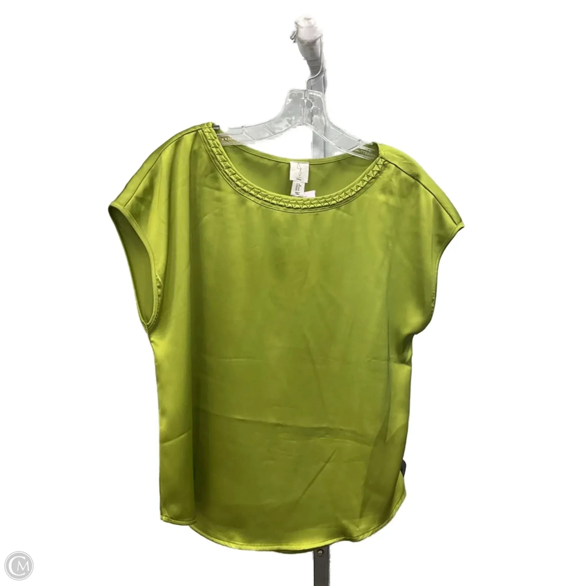Opaque Tone Top Short Sleeve By Joie In Green, Size: M