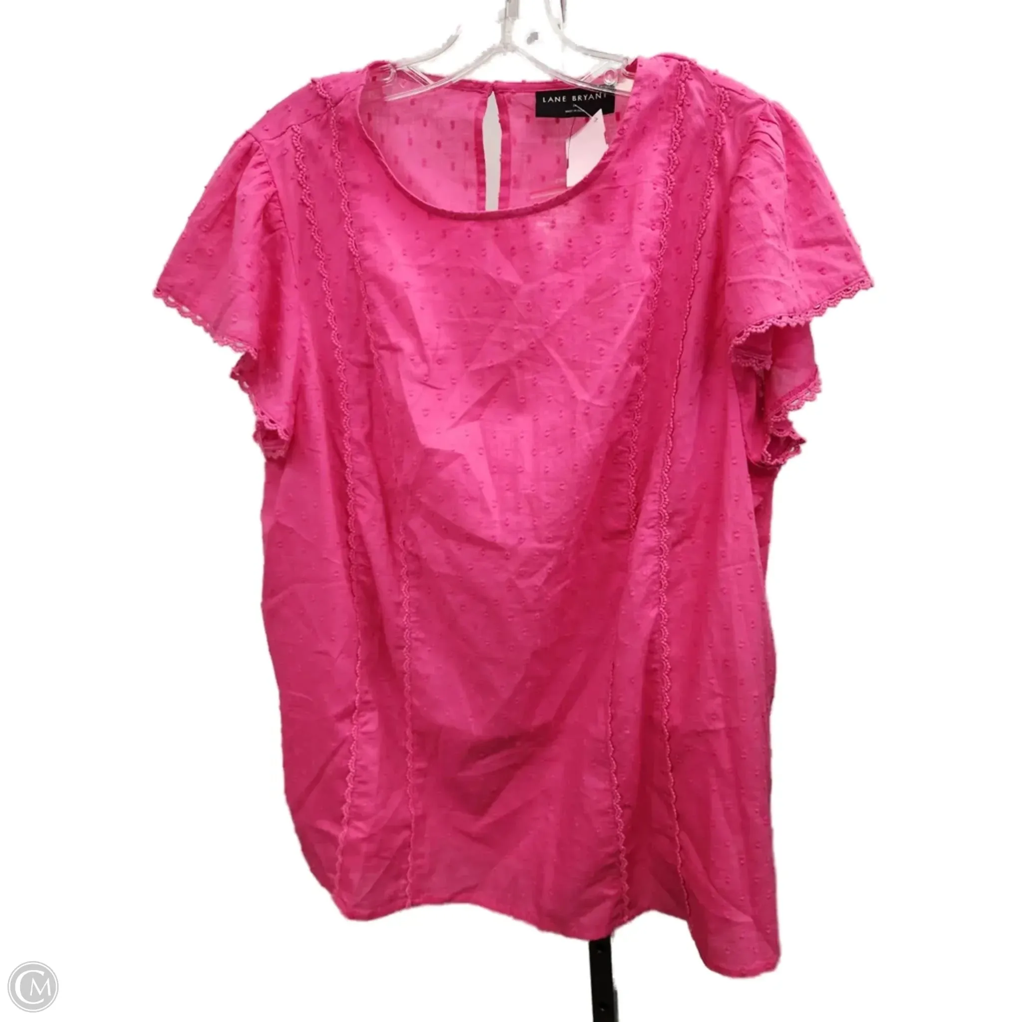 Top Short Sleeve By Lane Bryant In Pink, Size: 14 Sustainable Production Methods